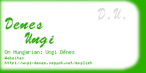denes ungi business card